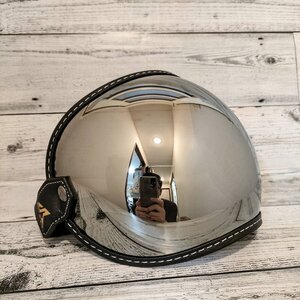 ビンテージ ヘルメット ゴーグル B シルバー ミラータイプ バイザー バブル シールド BUCO オーシャンビートル shoei bell Thompson 500TX