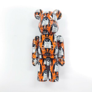 I2546 MEDICOM TOY BE@RBRICK ベアブリック BANKSY MONKEY SIGN 1000% モンキーサイン フィギュア オレンジ 中古