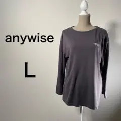 anywise PEZプリントTシャツ L グレー