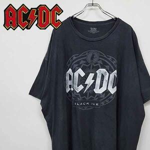 古着 ACDC Black Ice ロック バンド Tシャツ ブラック 3XL