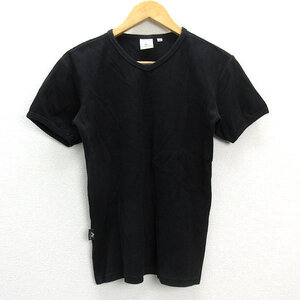 k■アヴィレックス/AVIREX 617351 デイリーTシャツ/VネックリブTシャツ【M】上野商会/黒/MENS■61【中古】