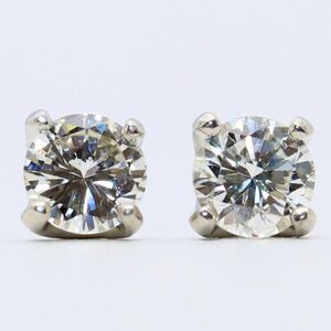 ヴァンドーム青山 ピアス ダイヤモンド 合計0.36ct キャトル 1P プラチナ 一粒 VENDOME AOYAMA /24-1187S