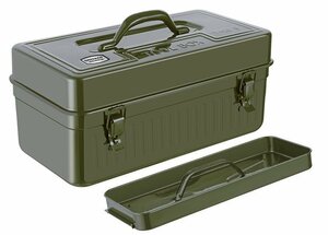ツールボックス トランク型工具箱 ミリタリーグリーン 収納ケース 工具箱 道具入れ キャンプ