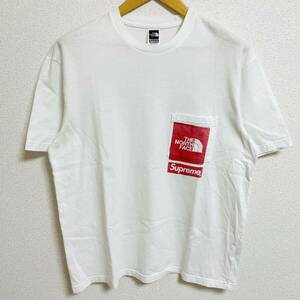 Supreme The North Face Printed Pocket Tee White Red S 23ss 2023年 白 赤 ホワイト ノースフェイス プリンテッド ポケット ボックスロゴ