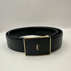 q2708 ヴィンテージ Yves Saint Laurent イブサンローラン メンズ ベルト ファッション小物 ブラック／黒