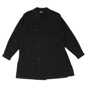 ヨウジヤマモト プールオムYohji Yamamoto POUR HOMME コットンツイルトレンチブルゾン 黒1