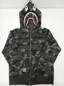 [12A-612-108-1] A BATHING APE アベイシングエイプ シャークパーカ サイズM