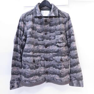 130 WHITE MOUNTAINEERING ホワイトマウンテニアリング 12AW カモフラ カバーオール シャツ サイズ1 WM1273228 ※中古現状品