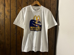 新品★マクドナルド　マリブ　カリフォルニア　染み込み　プリントTシャツ【L】★サーフ/マック/MALIBU CALIFORNIA