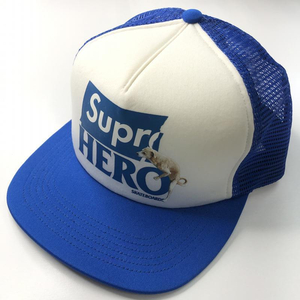 【中古】Supreme × ANTIHERO 22SS Mesh Back 5-Panel キャップ ブルー ホワイト シュプリーム アンタイヒーロー[240010446843]