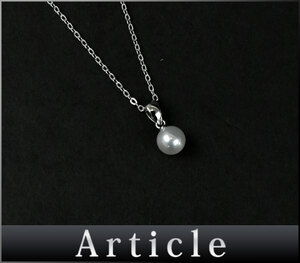 204994□美品 MIKIMOTO ミキモト パール ネックレス ペンダント アクセサリー 真珠 Sv925 ホワイト シルバー レディース ファッション/ E