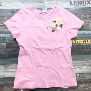 BILLABONG ビラボン キッズ 両面ラメプリント コットン 半袖Tシャツ G14 ピンク