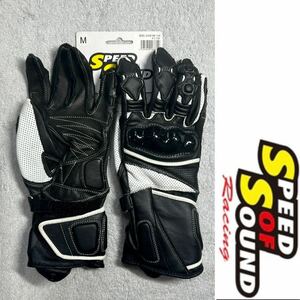 ★アウトレット処分 SPEED OF SOUND SOG-212K 130cm Mサイズ BLACK スピードオブサウンド キッズ レーシンググローブ 本革 A60614-6