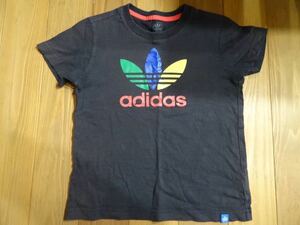 adidas originals アディダス オリジナルス 半袖 Tシャツ キッズ 140 黒