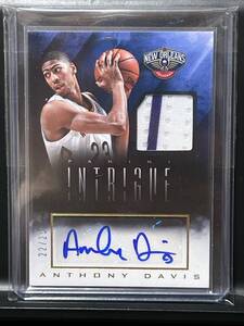 Anthony Davis /25 AUTOGRAPH JERSEYS SP 13-14 PANINI INTRIGUE