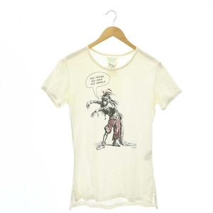 ヴィヴィアンウエストウッド Vivienne Westwood WORLD END コットン プリント Tシャツ カットソー 半袖 M 白 ホワイト /AT ■OS メンズ