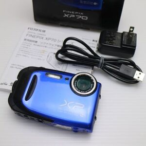 美品 FinePix XP70 ブルー 即日発送 デジカメ FUJIFILM 本体 あすつく 土日祝発送OK