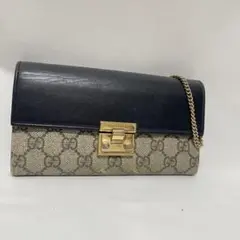 GUCCI グッチ GGスプリーム パドロック チェーンウォレット 453506