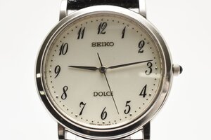 セイコー DOLCE ドルチェ 5E61-0A80 シルバー ラウンド クォーツ メンズ 腕時計 SEIKO