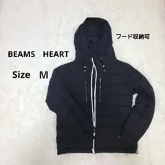 美品 BEAMS HEART ビームス ダウンジャケット M 黒 キルティング