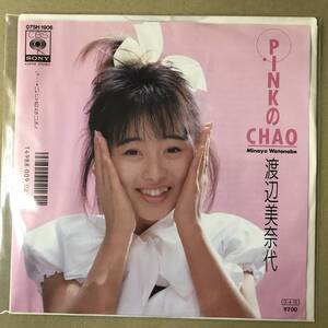 b4)　EP盤 レコード　渡辺美奈代 (おニャン子クラブ)　PINKのCHAO / いじめないで　07SH-1906　EP8枚まで送料ゆうメール140円