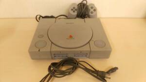  【通電確認】PS1 Playstation プレイステーション SCPH-3000 本体＋コントローラー＋電源コード＋ケーブル 