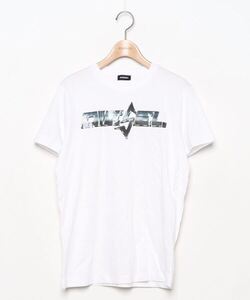 ☆DIESEL ディーゼル プリント ロゴ デザイン Tシャツ 半袖/メンズ/M☆ホワイト☆新品