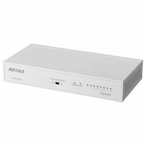 BUFFALO Giga対応 金属筐体 電源内蔵 8ポート LSW6-GT-8NS/WH ホワイト スイッチングハブ マ