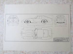 稀少品！フェラーリー２５０ＧＴＯ設計図面★FERRARI・コーンズ・テスタロッサ・カリフォルニア・Ｆ４０Ｆ５０エンツィオ・430・512ＴＲ