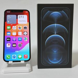 ★G306★画面傷なし 極美品 iPhone12 Pro 000GB SIMフリー ブルー バッテリー最大100% 利用制限〇付属品完備 docomo SoftBank au apple