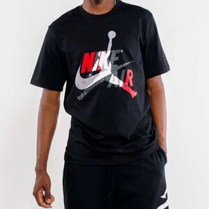 USA正規品 【XL】 NIKE ナイキ AIR JORDAN エア ジョーダン 半袖 Tシャツ マッシュアップロゴ JUMPMAN ジャンプマン 黒 赤 NBA 米国規格