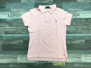 RALPH LAUREN ラルフローレン レディース ワンポイント刺繍 綿 半袖ポロシャツ M ピンク