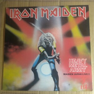 アイアンメイデン「heavy metal army」邦12”レコード 1981年★★nwobhm metal punk iron maiden