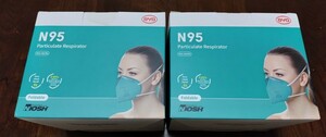 Particulate Respirator Type N95☆医療用マスク・グリーン☆20pcs・2箱セット☆NIOSH