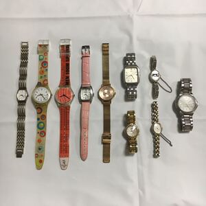 電池交換済 全て稼働品 10点 SEIKO SPIRIT CITIZEN ATTESA Eco Drive swatch KLASSE14 CITIZEN CLETIA Folli Follie JUNGHANS 腕時計