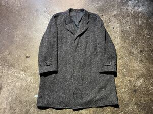 COMME des GARCONS HOMME PLUS 80s ネップウール 比翼チェスターコート 1980s コムデギャルソン オムプリュス M