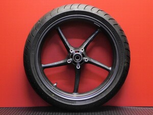 160【評価S】 トライアンフ ストリートトリプル 純正 フロント ホイール MT3.5×17 タイヤ 山7分 製造週年0521 SMTTMD4066A439***