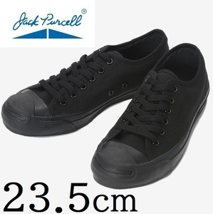 新品 CONVERSE ジャックパーセル 23.5cm ブラックモノクローム / JACK PURCELL CANVAS コンバース 黒 BLACK MONOCHROME ローカット