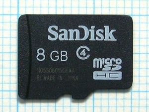 ★SanDisk microSDHC メモリーカード ８GB 中古★送料８５円・１８５円