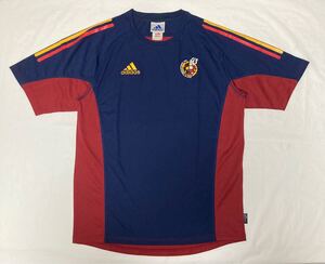 00s adidas アディダス スペイン代表 プラクティスシャツ 半袖 トレーニングシャツ プラシャツ XO 2XL スペイン サッカー