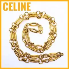 セリーヌ CELINE マカダム トリンオフ チェーンネックレス ゴールド GP