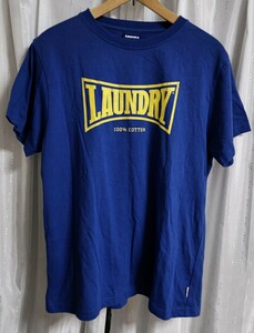 美品　レア！ビッグロゴ！Mサイズ！ランドリー Tシャツ ブルー　Laundry ネコポス発送230円