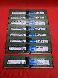 Micron 16GB 2Rx8 PC4-2666V-UB1-11 デスクトップPC用DDR4メモリ16GB 8枚セット128GB 管18