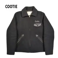 COOTIE ウール スポーツ ジャケット キュプラ レザー 本革 ブラック M