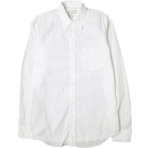 Maison Margiela 10 メゾンマルジェラ 20AW SLIM FIT POPLIN SHIRT コットンポプリンシャツ S50DL0393 S39545 40 WHITE マルタン g20488