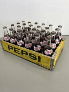 (3184) 未開栓 PEPSIコーラ 瓶入り 1ケース 24本入りレトロ ヴィンテージ