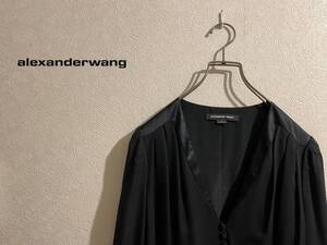 ◯ ALEXANDER WANG シルク シフォン ワンピース / アレキサンダーワン ミニ ブラック 黒 2 Ladies #Sirchive