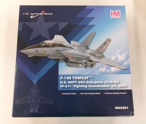 #s41【梱100】ホビーマスター 1/72 F-14A TOMCAT U.S. NAVY USS Enterprise CVN-65 VF-211 Fighting Checkmates CO 2004 HA5201