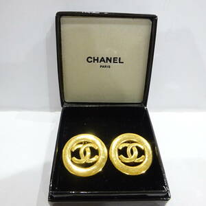 1円～ CHANEL シャネル イヤリング アクセサリー ココマーク ゴールドカラー 金色 ヴィンテージ ブランド