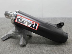 未使用 約76Φ 汎用 デビル スリップオン devil マフラー サイレンサー ●100サイズ X23100K T07K 77